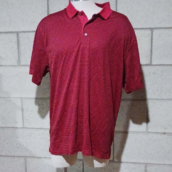 Grand Slam Red Striped Golf Polo Shirt Mens Size XXL - Picture 1 of 3